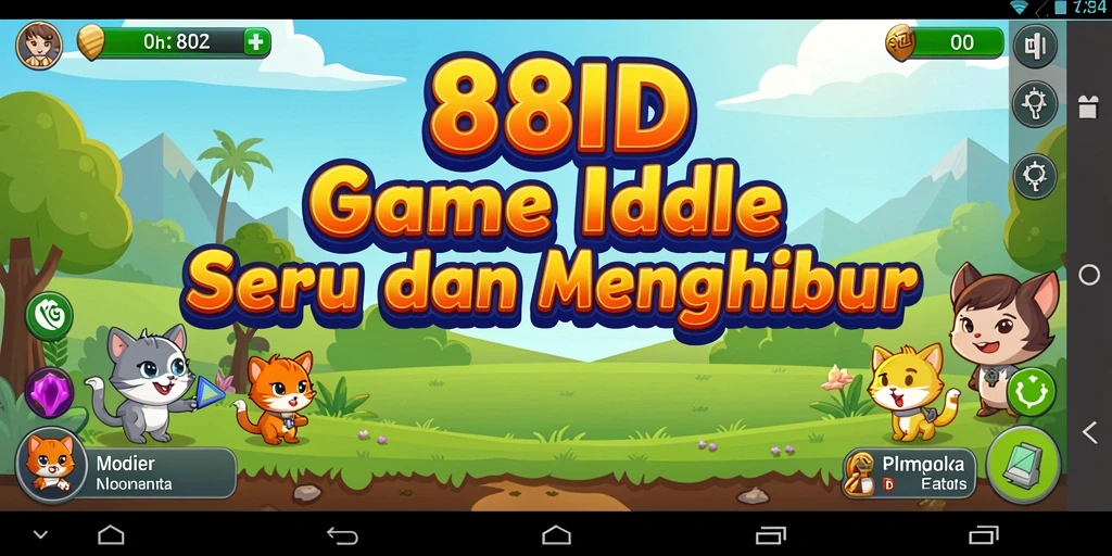 Tampilan gameplay seru dengan mekanisme Idle yang menarik.