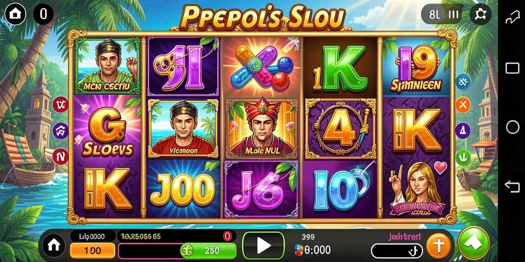 Tampilan gameplay menarik dari 8II dengan berbagai pilihan slot.
