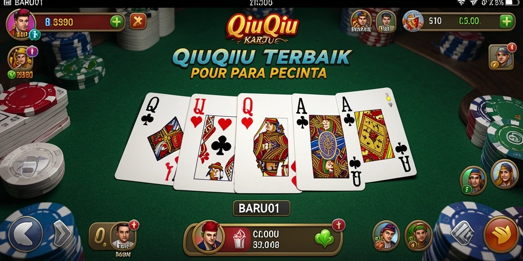 Tampilan gameplay seru dari BARU01 saat bermain QiuQiu.