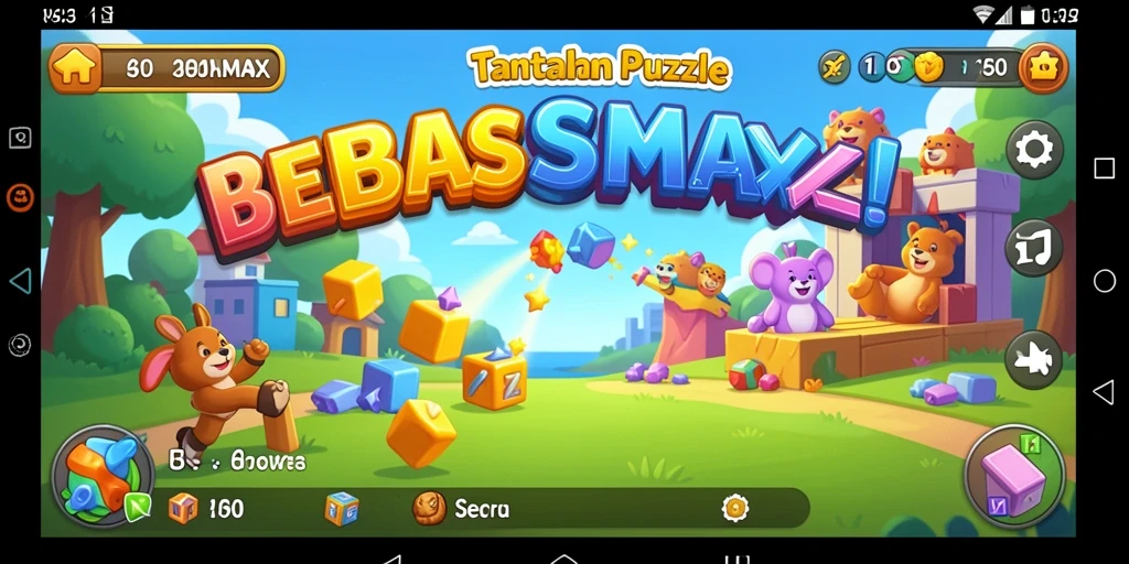 Screenshot gameplay BEBASMAX dengan tantangan puzzle yang seru.