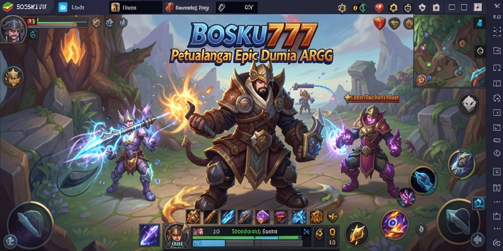 Tangkapan layar menarik yang menunjukkan aksi petualangan di BOSKU777.