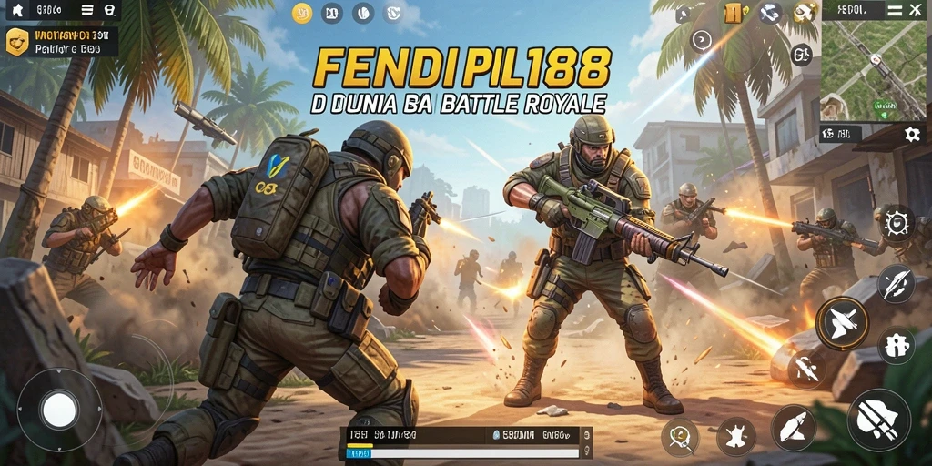 Screenshot gameplay FENDI188 yang menunjukkan aksi pertempuran intens.