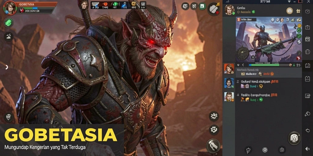 Gameplay menegangkan GOBETASIA dengan suasana horor yang mencekam.