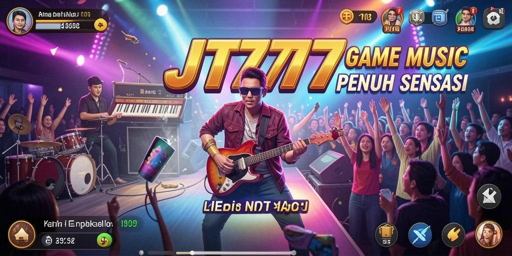 Screenshot dari gameplay JT777 menunjukkan keseruan dalam bermain musik.