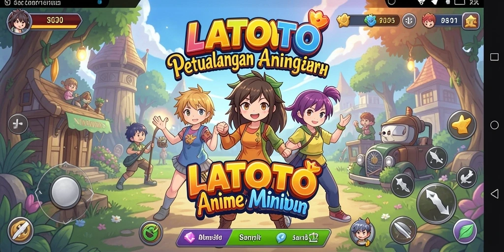 Tampilan menarik dari gameplay LATOTO dengan karakter anime yang unik.