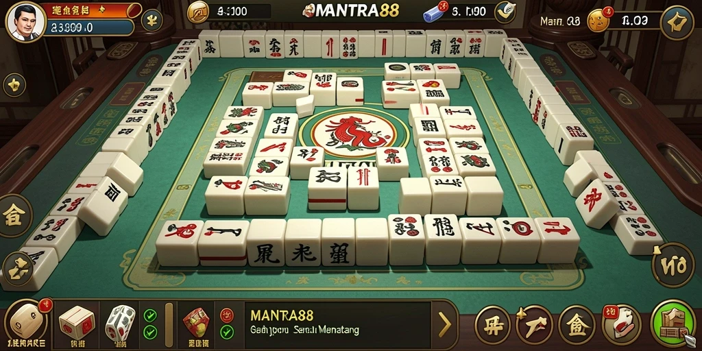 Tampilan screenshot gameplay seru dari MANTRA88 dengan desain Mahjong yang menawan.