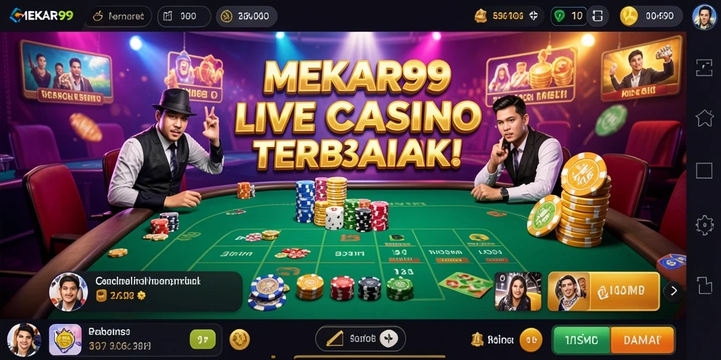 Gameplay Live Casino MEKAR99 yang mendebarkan dan interaktif.