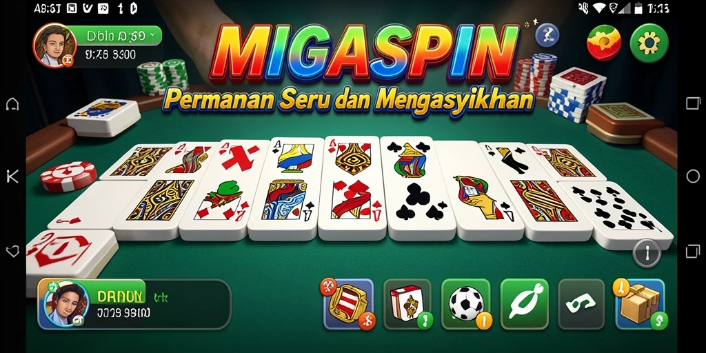 Tampilan gameplay MIGASPIN yang menarik dan interaktif.
