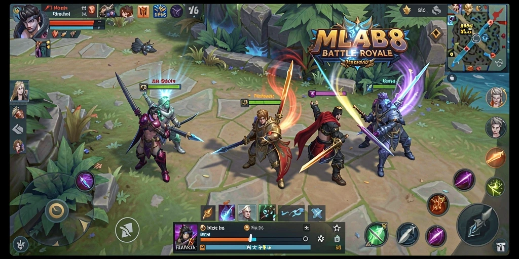 Tampilan menarik dari gameplay MLBB8 dalam mode Battle Royale.