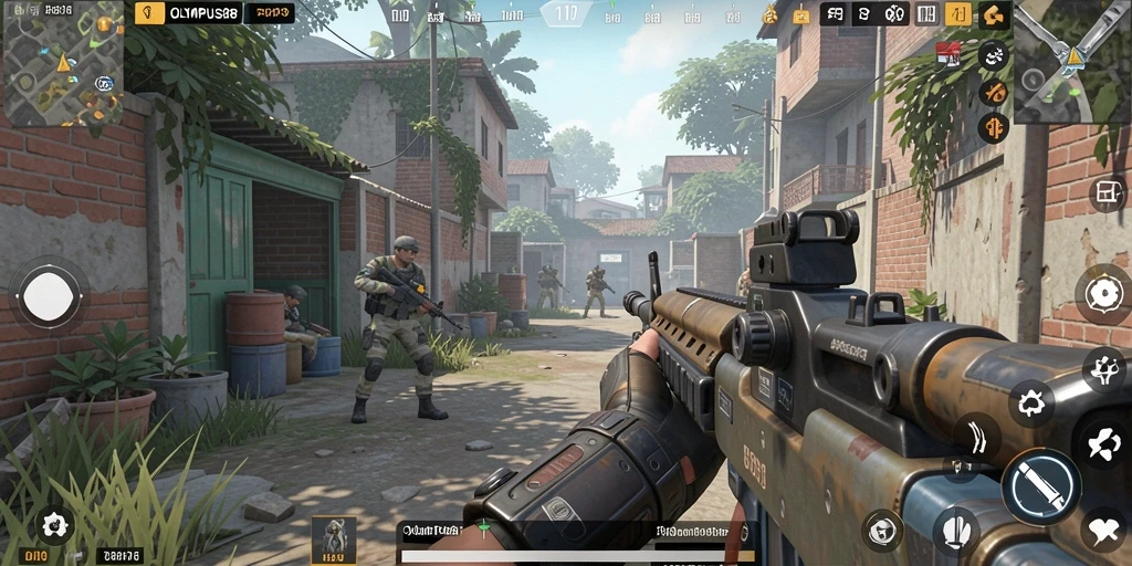 Screenshot OLYMPUS88 menampilkan aksi seru gameplay FPS.