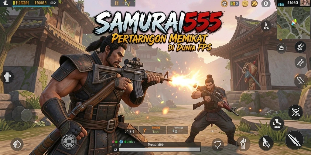 Screenshot gameplay penuh aksi dari SAMURAI555 yang menegangkan.