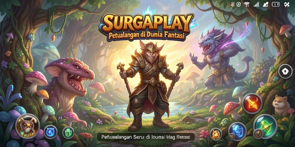 Screenshot SURGAPLAY menampilkan aksi petualangan seru dan visual menawan.