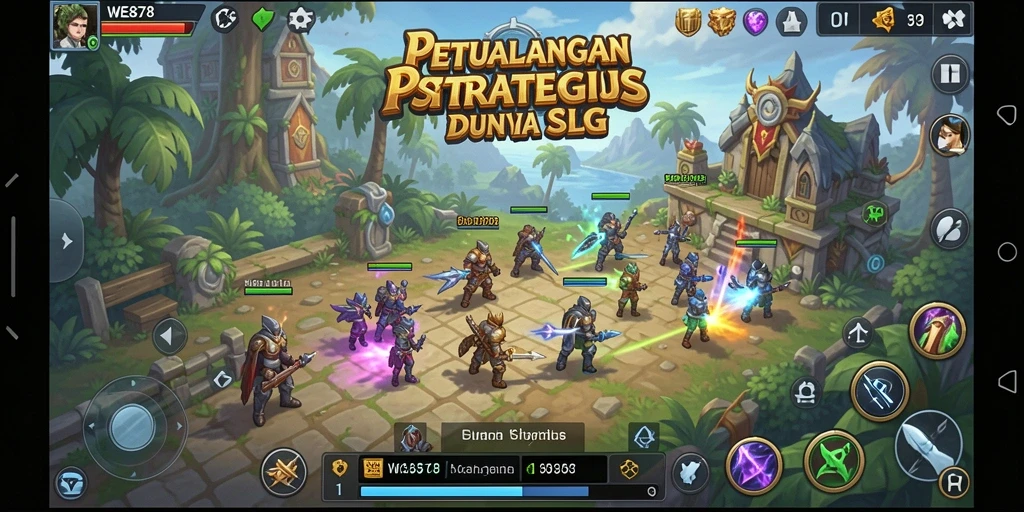 Tangkapan layar WE878 menunjukkan aksi seru dalam pertempuran strategi.