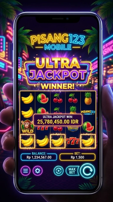 Tampilan utama aplikasi pisang123 yang menarik.